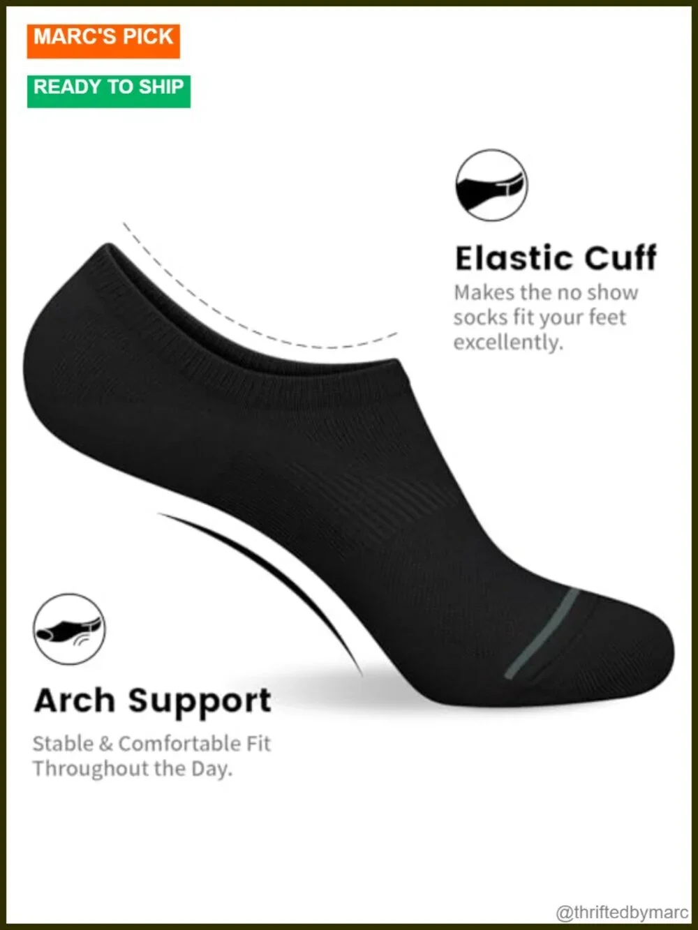 10 Pairs No Show Socks Men Low Cut Ankle Short Casual Thin Invisible Non Slip